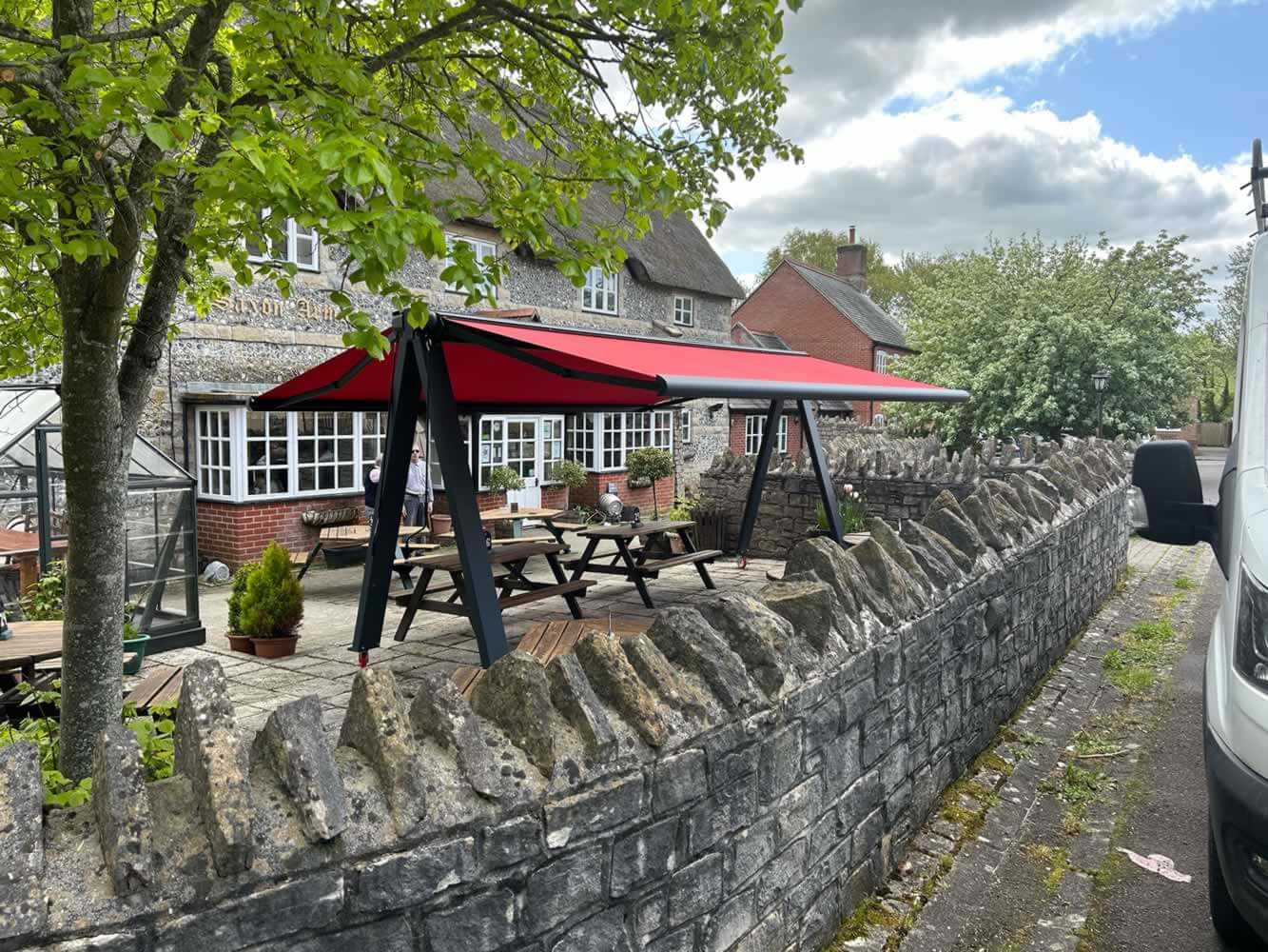 Awning On Wheels In Pub Awning On Wheels At Pub