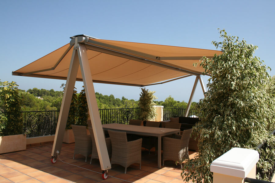 Patio Awning On Wheels Over Patio Awning On Wheels Over Patio Area